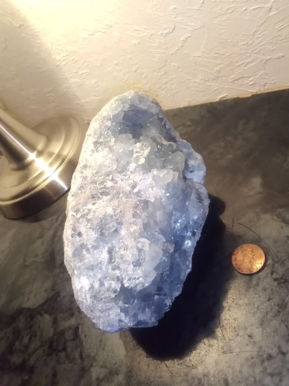 Natural Blue Celestite Crystal Cluster 1612g - Picture 7 of 8
